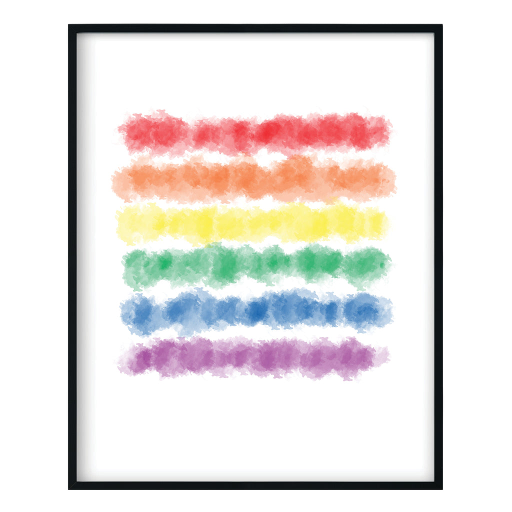 Rainbow Watercolor Print