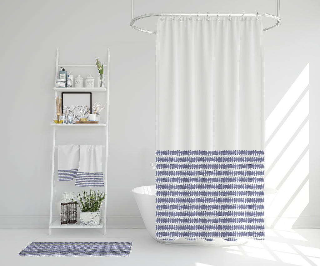 Blue Ink Blot Shower Curtain - Culver and Cambridge - Minimalist Home Decor