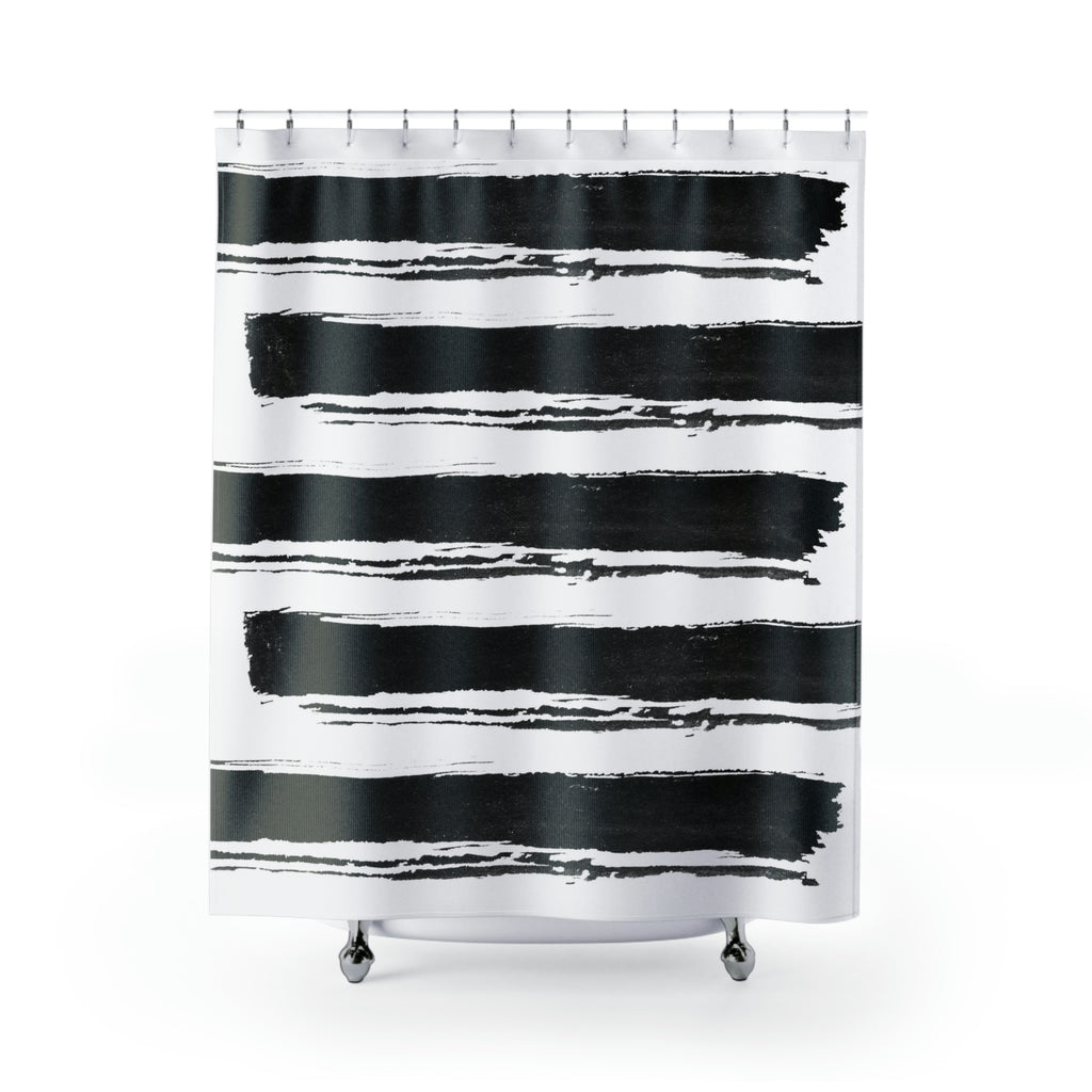 Large Brush Strokes Shower Curtain - Culver and Cambridge - Minimalist Home Decor