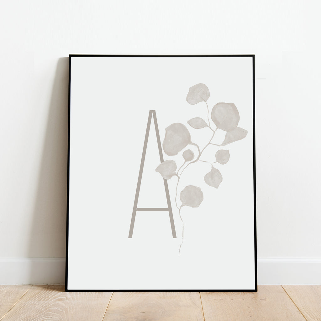 Boho Letter A Print, Modern and Minimalist Wall Art by Culver and Cambridge