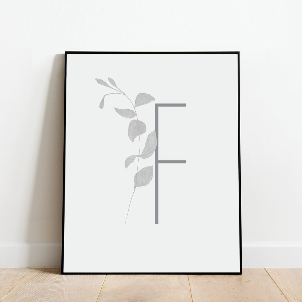 Boho Letter F Print, Modern and Minimalist Wall Art by Culver and Cambridge