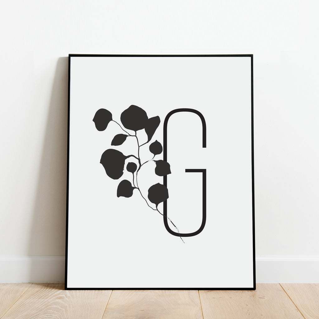 Boho Letter G Print, Modern and Minimalist Wall Art by Culver and Cambridge