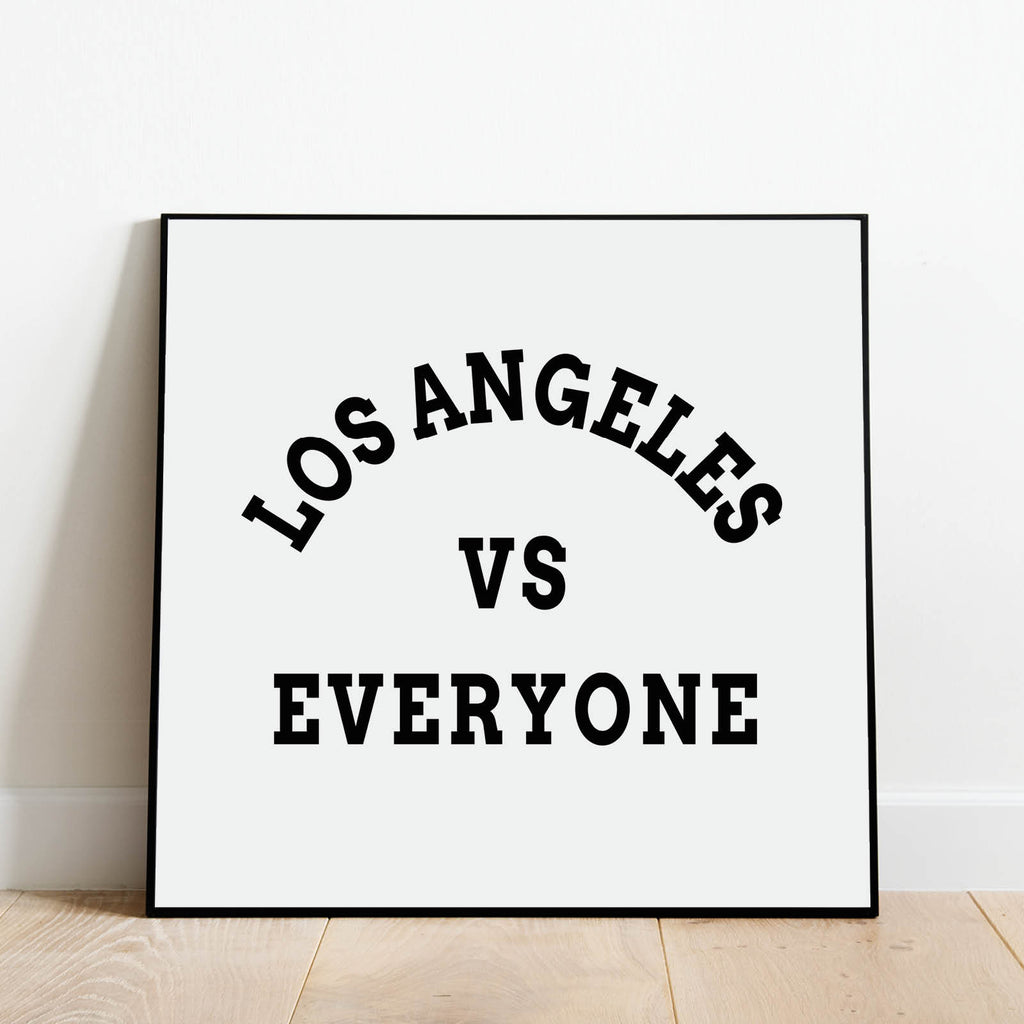 Los Angeles vs Everyone Print, Sports Wall Art by Culver and Cambridge