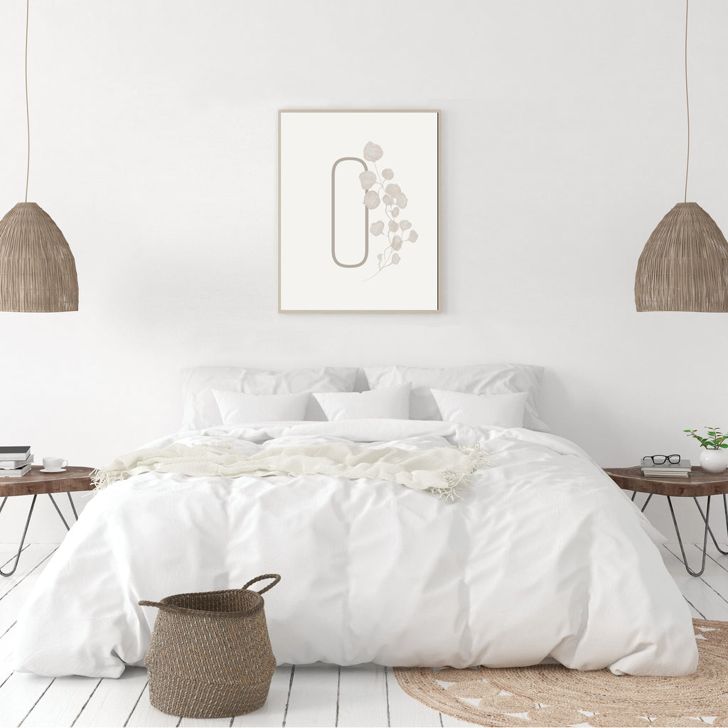 Boho Letter O Print, Modern and Minimalist Wall Art by Culver and Cambridge