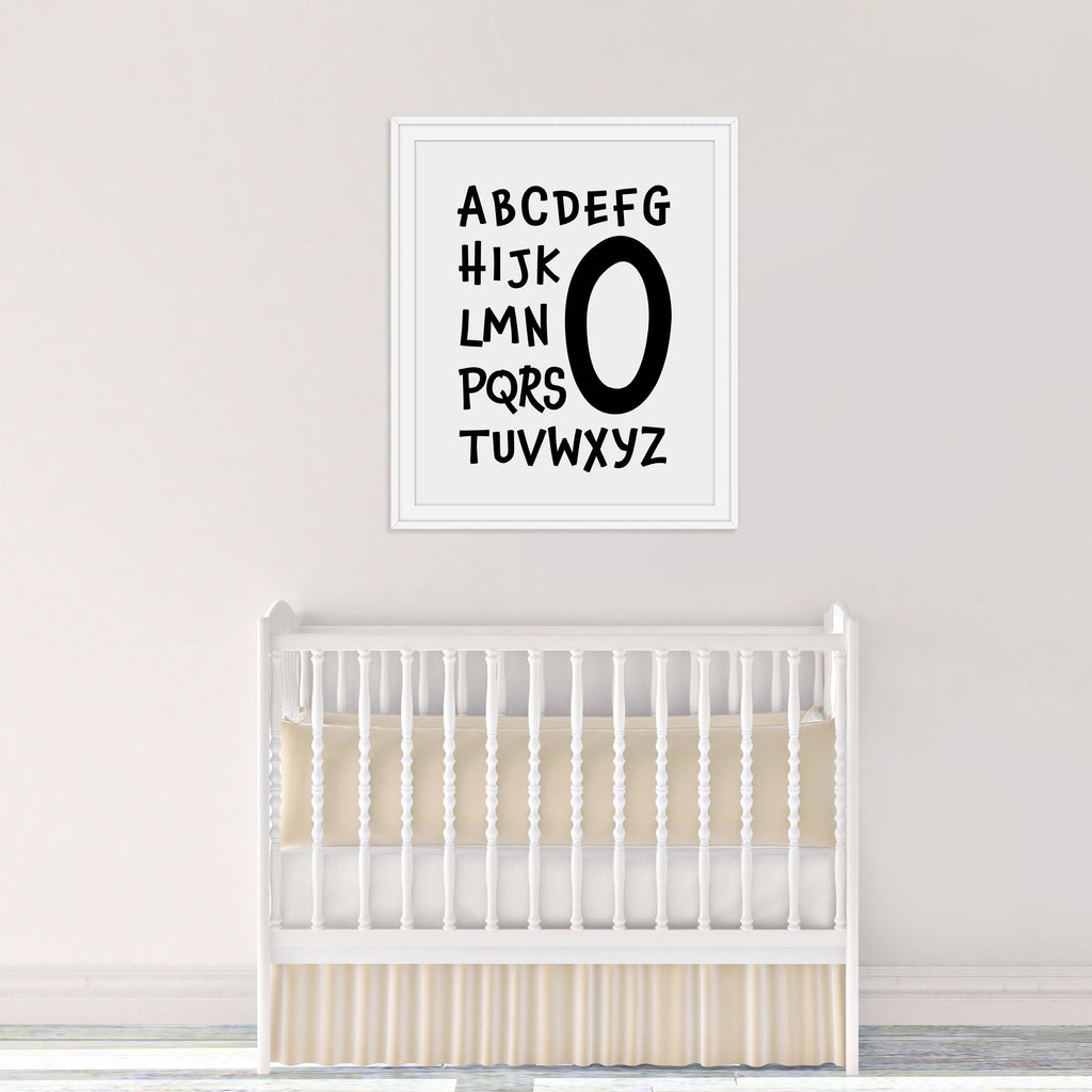 Letter O Nursery Print: Modern Art Prints by Culver and Cambridge