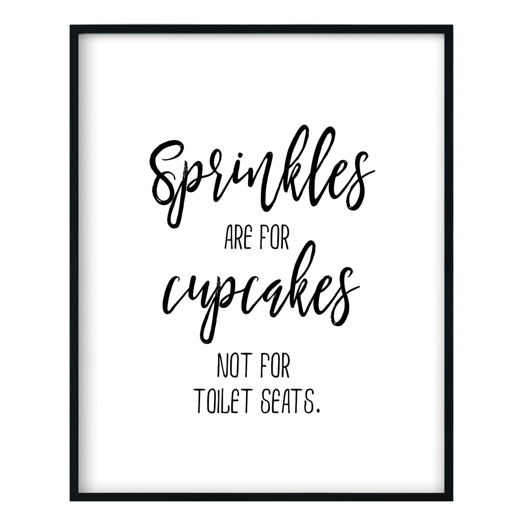 Sprinkles are for Cupcakes Bathroom Print