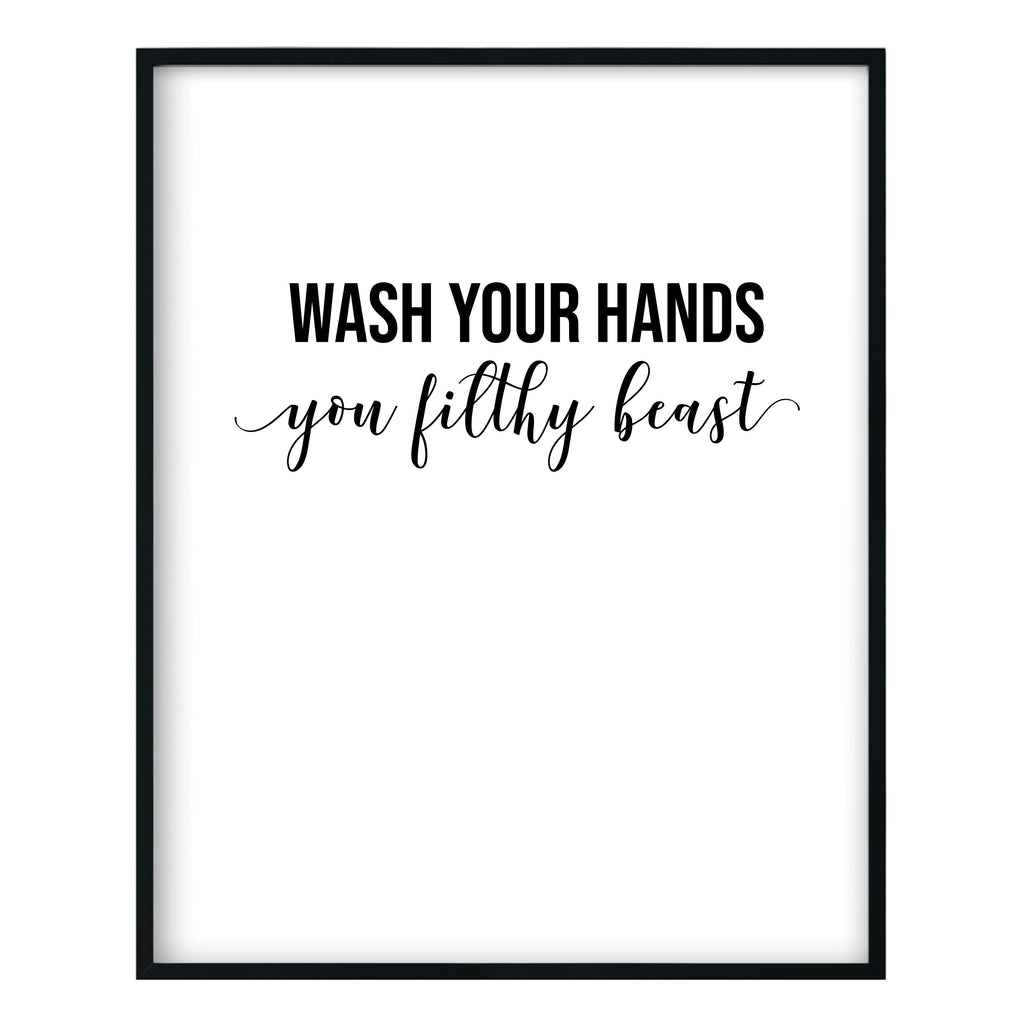 Wash Your Hands Bathroom Print