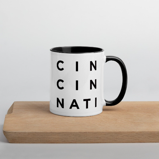 Minimalist Cincinnati Mug: Minimalist Art Prints and Gifts