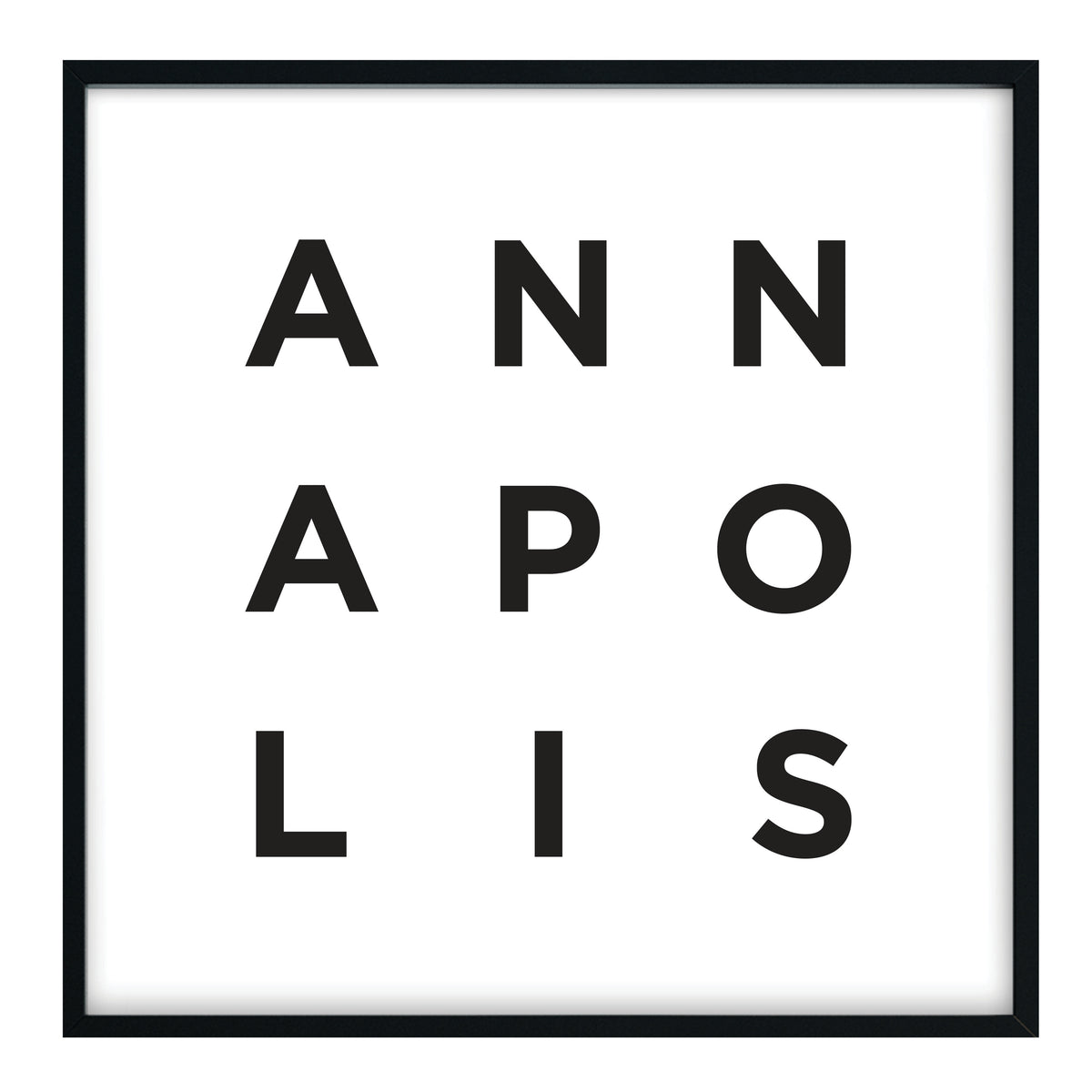 Minimalist Annapolis Print a black and white city poster by