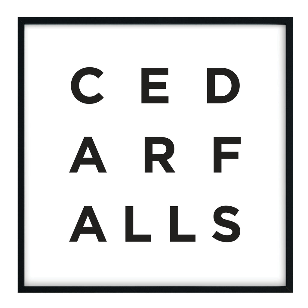 Minimalist Cedar Falls Print