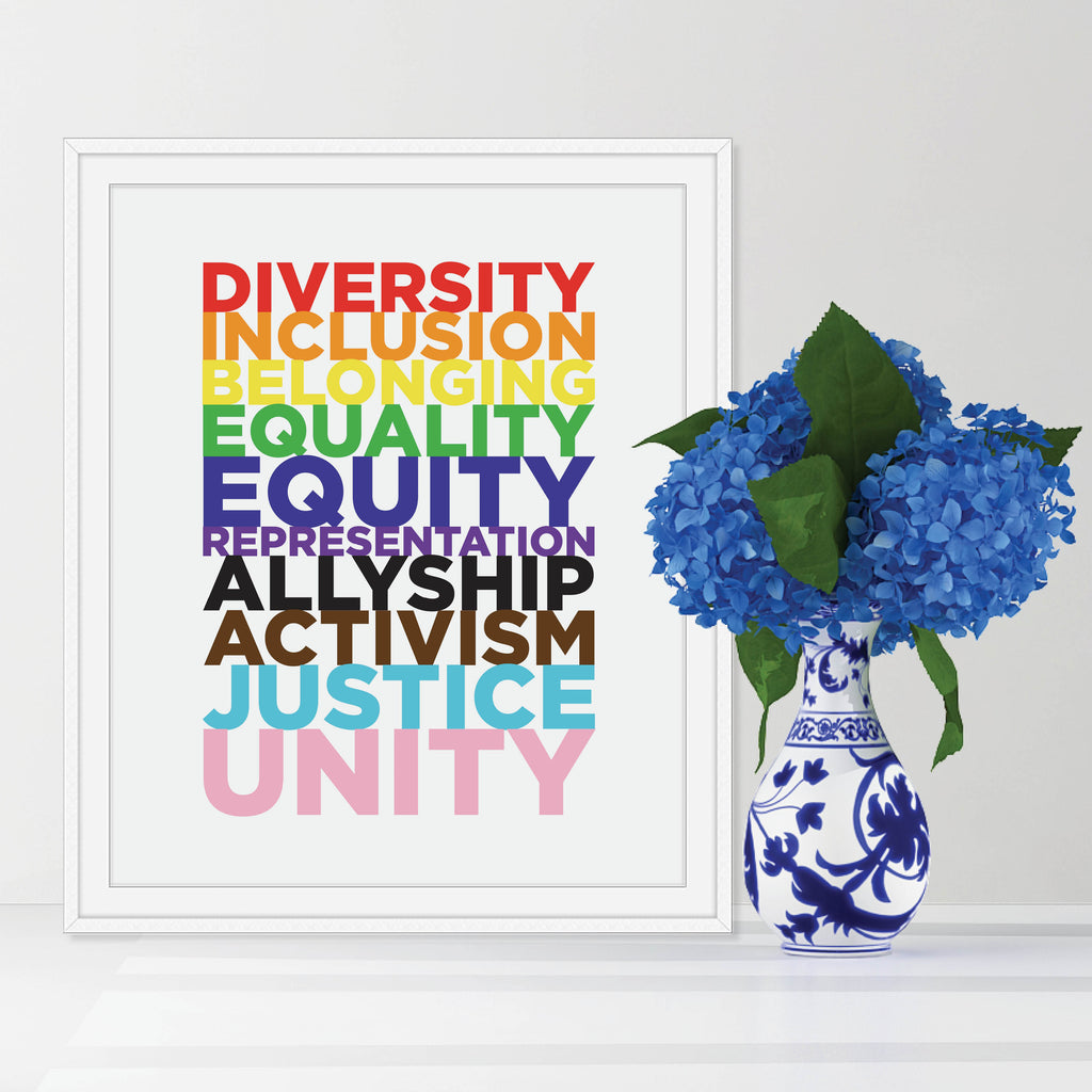 Diversity and Inclusion Print, Inclusive Allyship Poster by Culver and Cambridge
