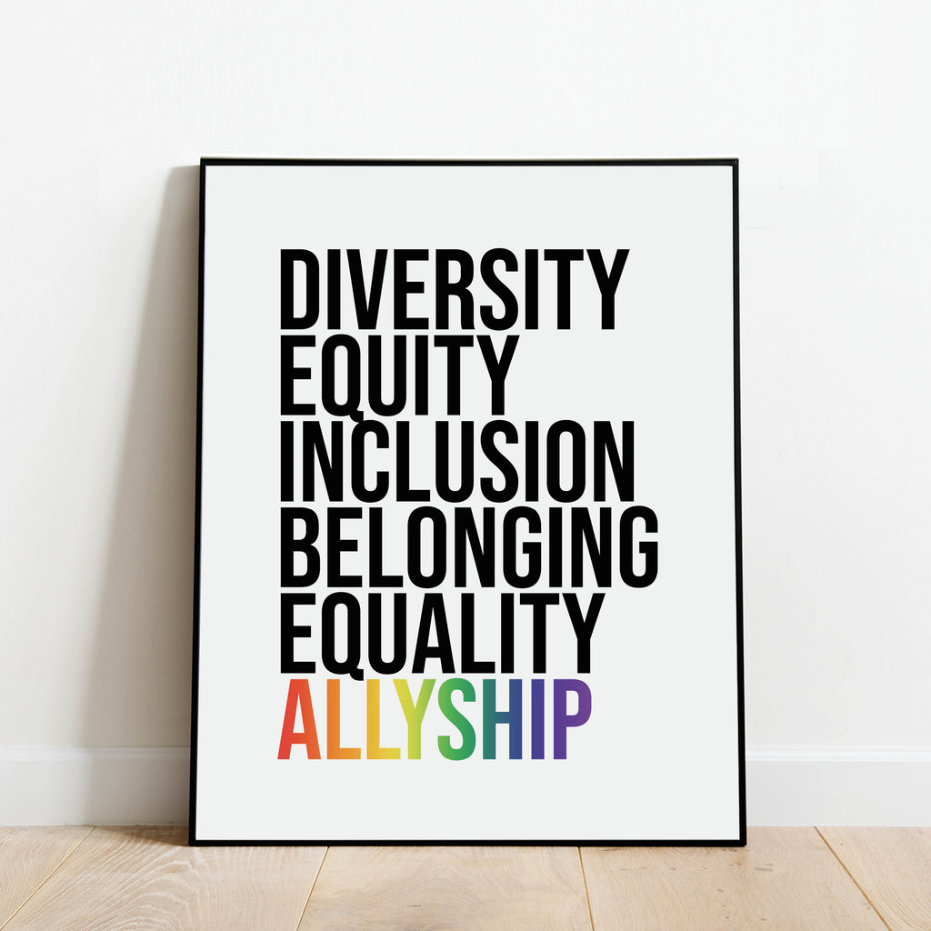 Diversity Print, Inclusive Allyship Poster by Culver and Cambridge