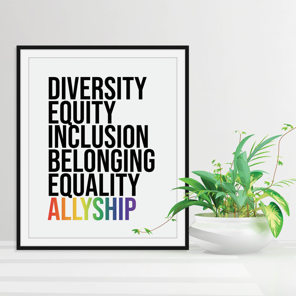 Diversity Print, Inclusive Allyship Poster by Culver and Cambridge