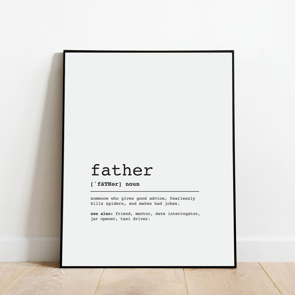 Father Definition Print: Modern Art Prints by Culver and Cambridge