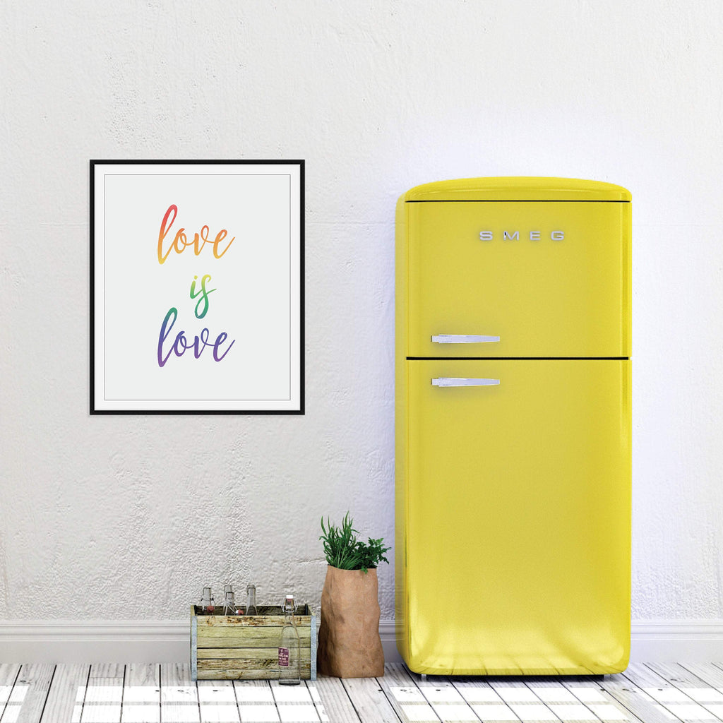 Love is Love Rainbow Print: Modern Art Prints by Culver and Cambridge