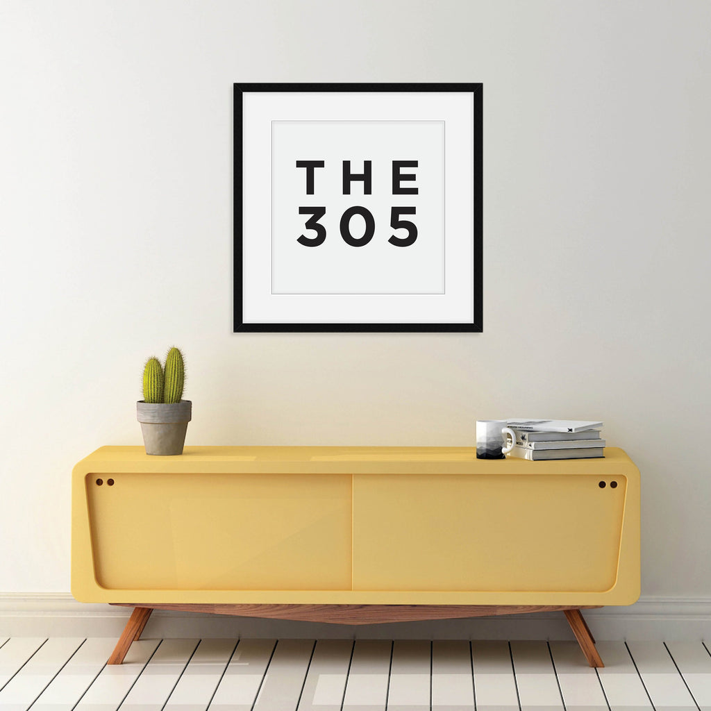 The 305 - Miami Area Code Print: Modern Art Prints by Culver and Cambridge