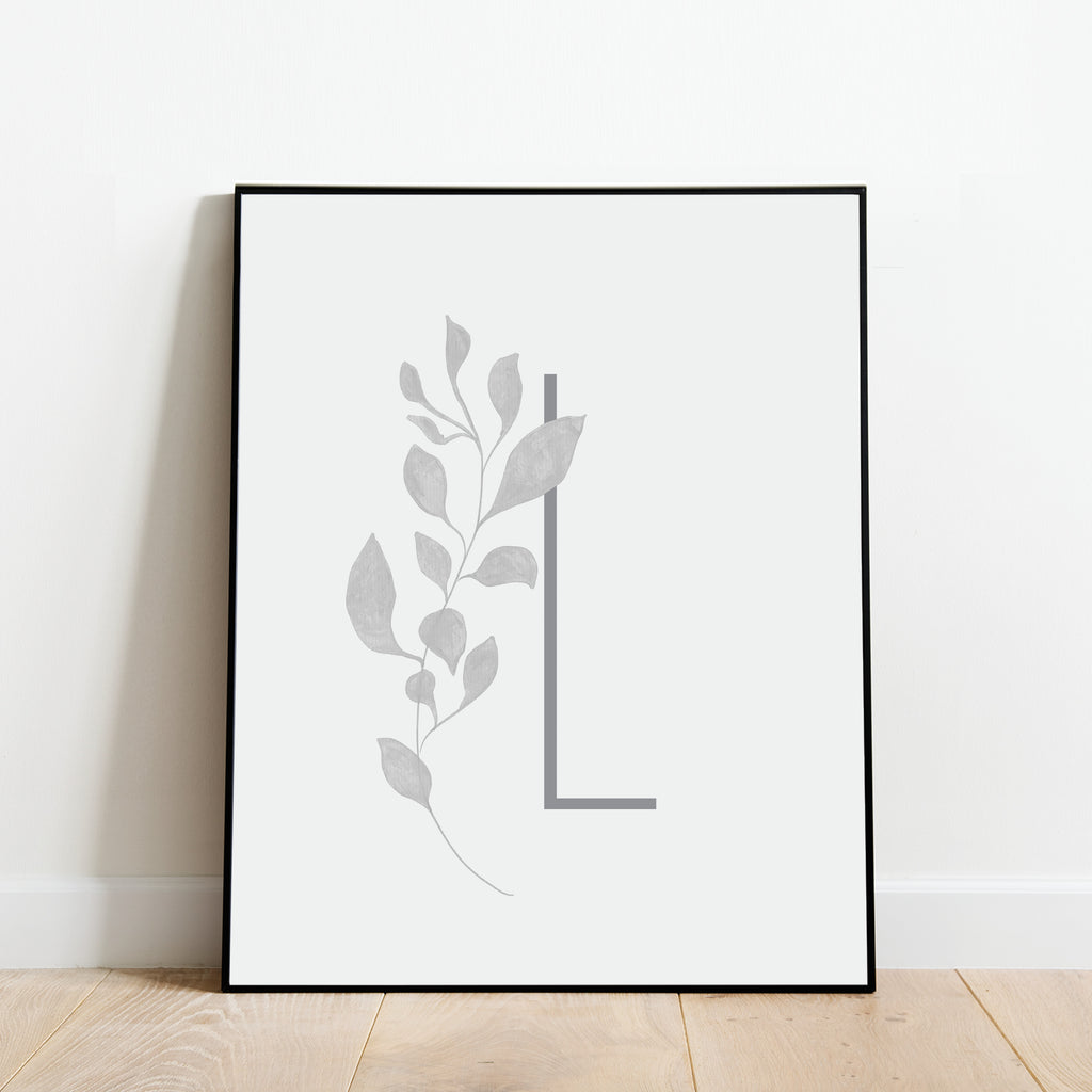 Boho Letter L Print, Modern and Minimalist Wall Art by Culver and Cambridge