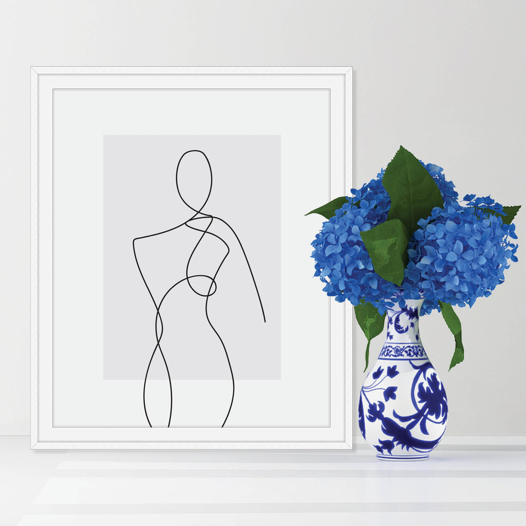 Woman Line Drawing Print: Modern Art Prints by Culver and Cambridge