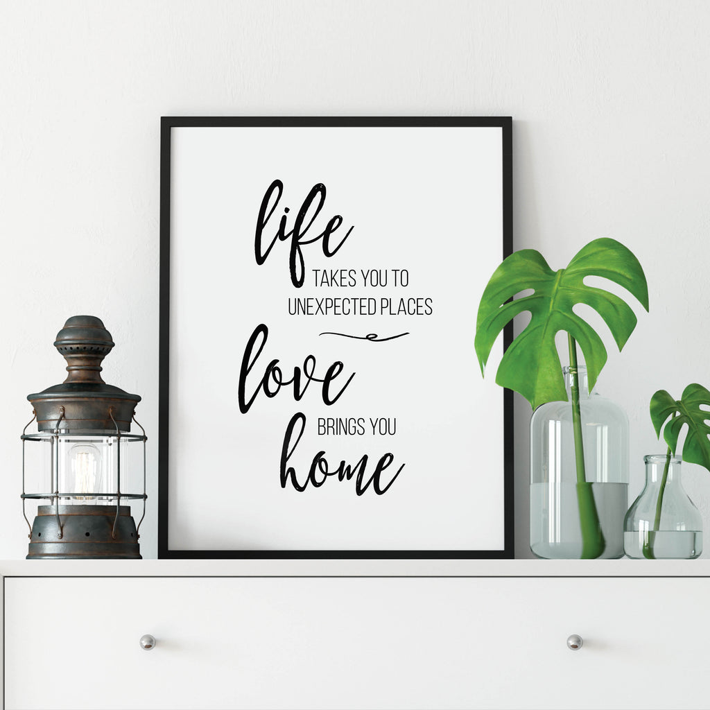 Life Takes You to Unexpected Places Print: Modern Art Prints by Culver and Cambridge