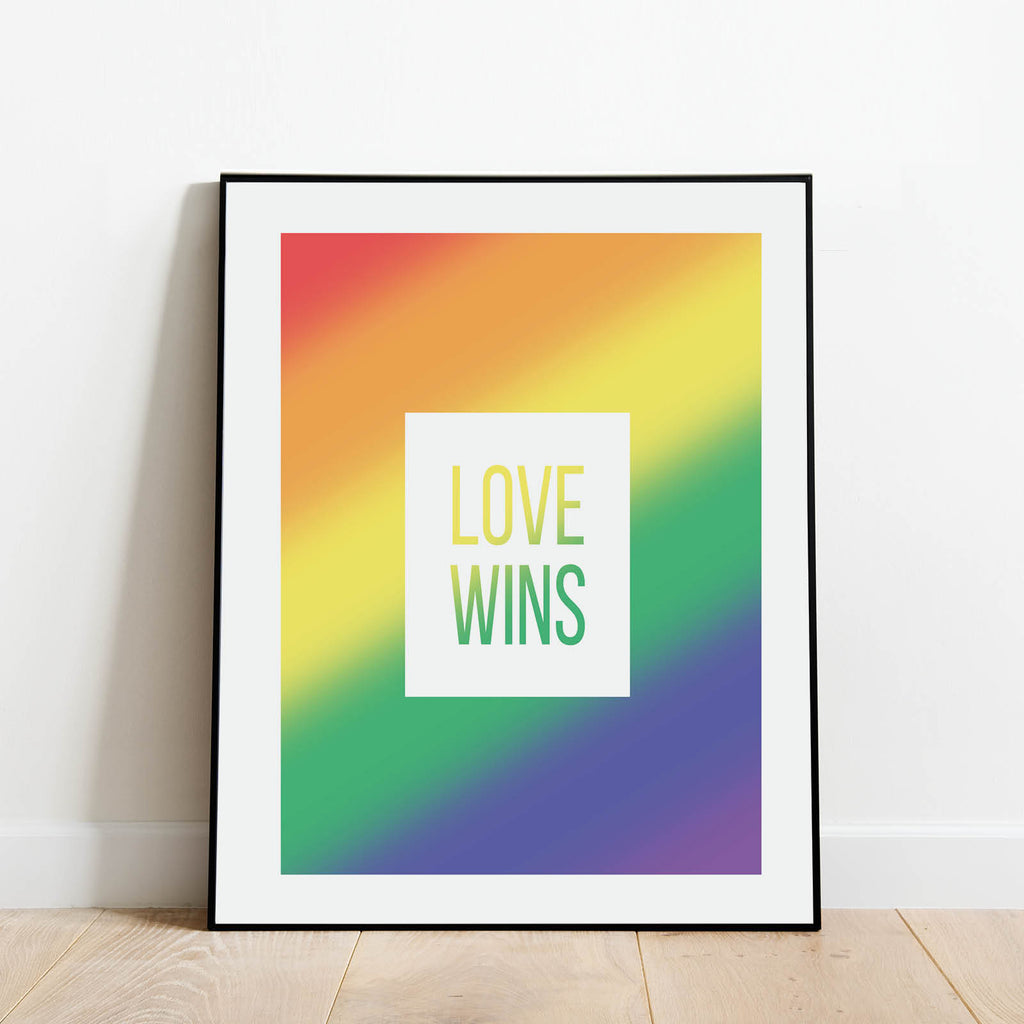 Love Wins Rainbow Print: Modern Art Prints by Culver and Cambridge