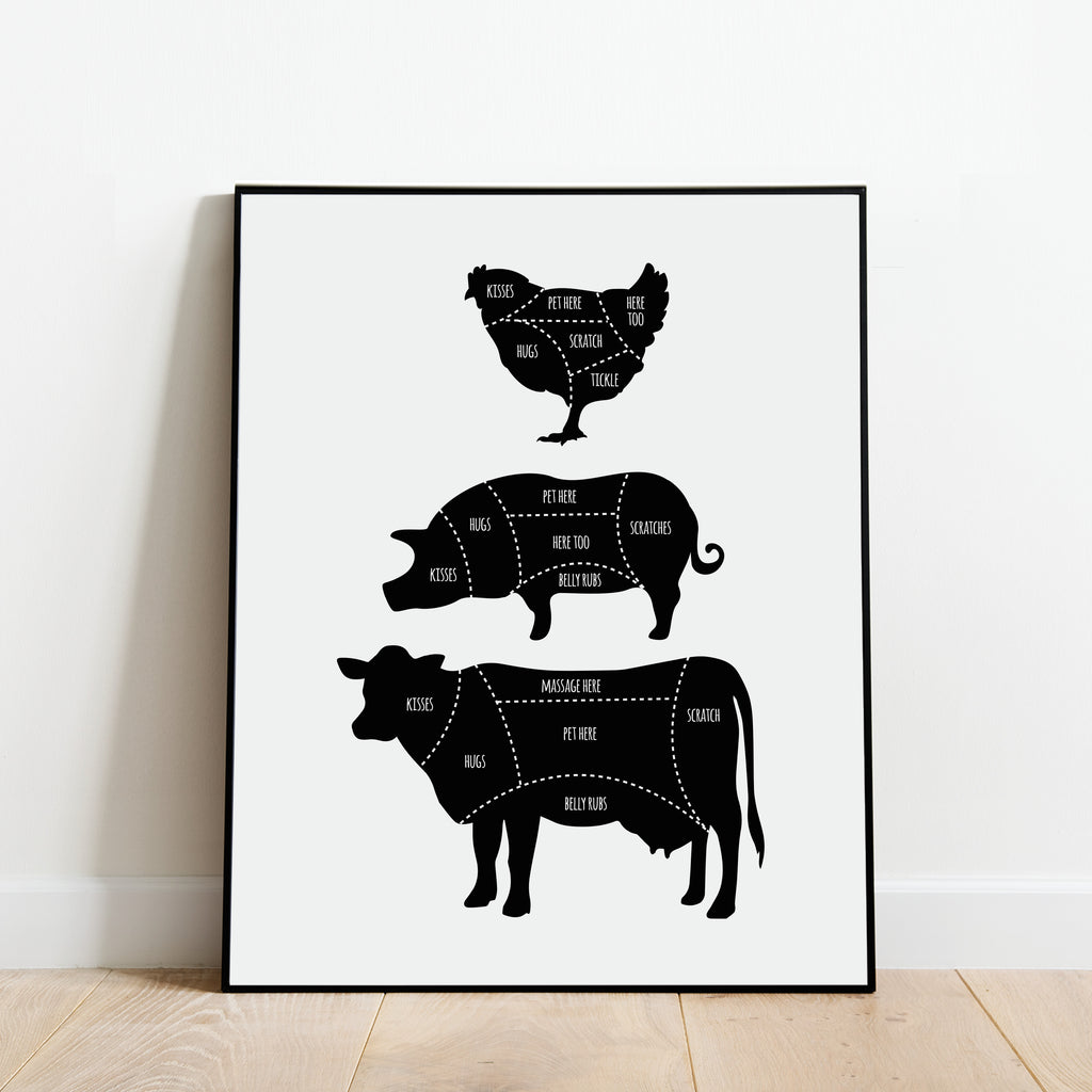 Vegan Butcher Print: Modern Art Prints by Culver and Cambridge