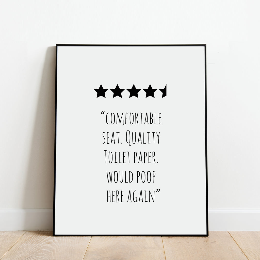 Would Poop Here Again Print: Modern Art Prints by Culver and Cambridge