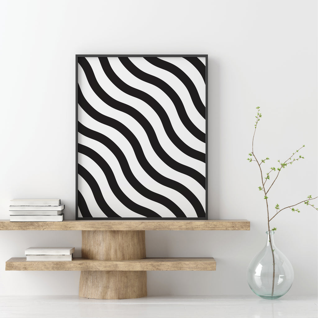 Bold Wavy Abstract Print: Modern Art Prints by Culver and Cambridge