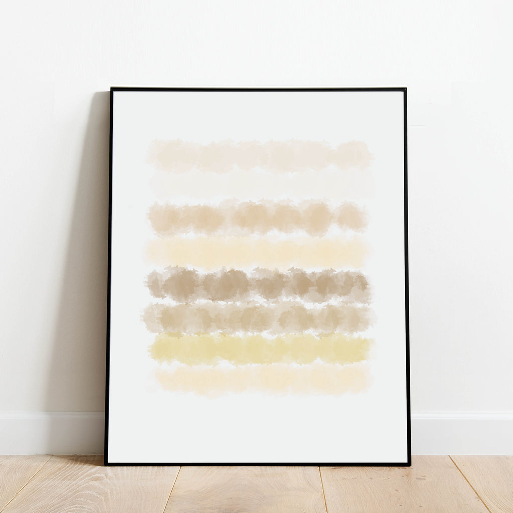 Shades of Sand Watercolor Print: Modern Art Prints by Culver and Cambridge