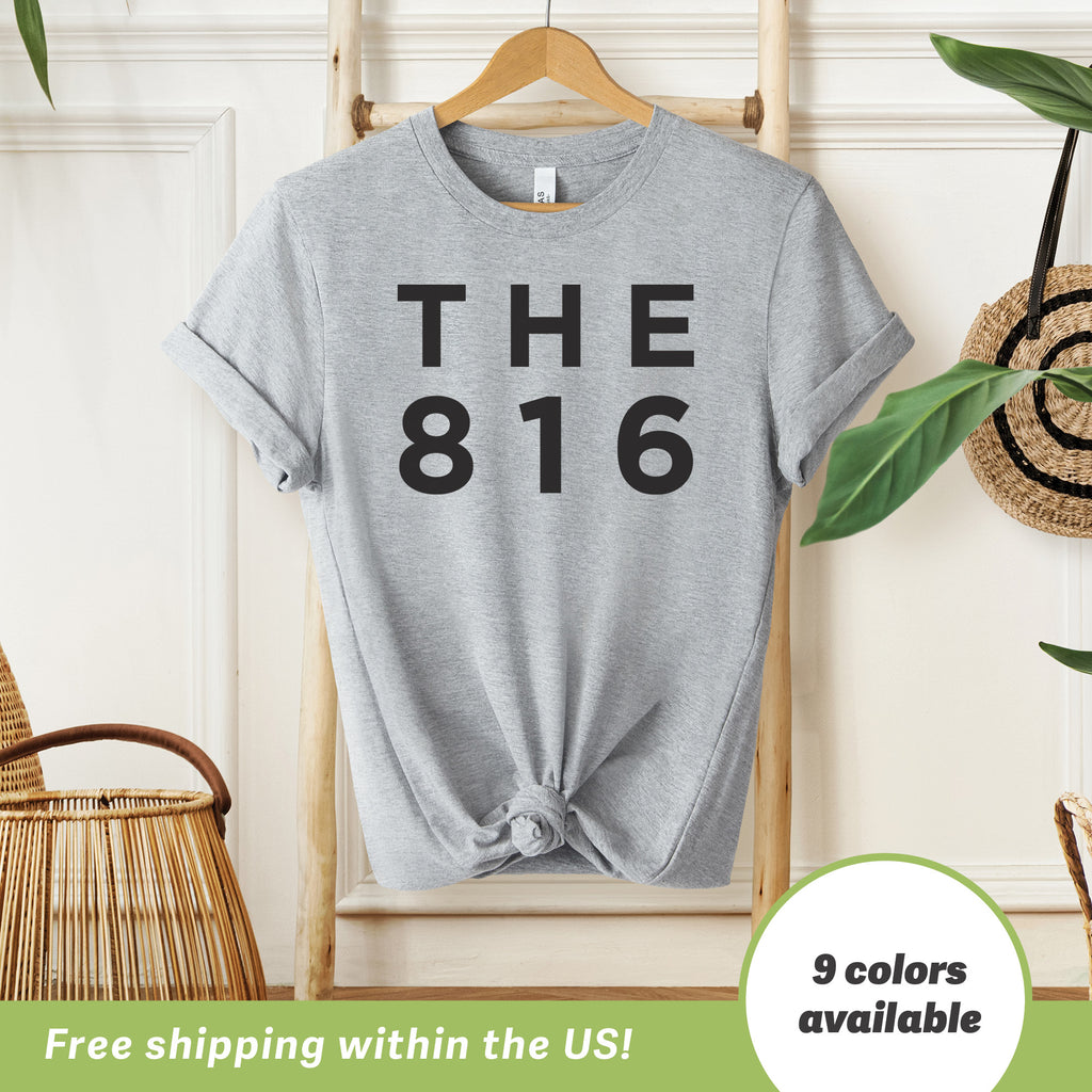 The 816 Kansas City Area Code T-Shirt