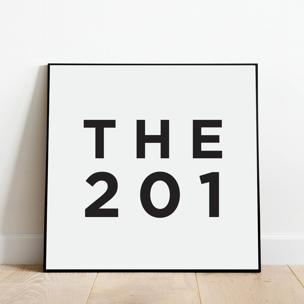 The 201 - New Jersey Area Code Print: Modern Art Prints by Culver and Cambridge