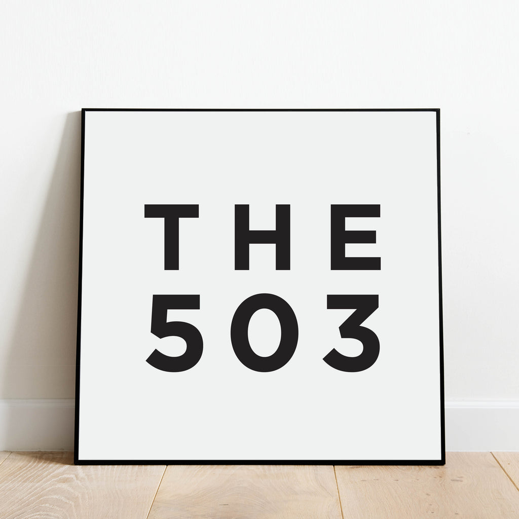The 503 - Portland Area Code Print: Modern Art Prints by Culver and Cambridge