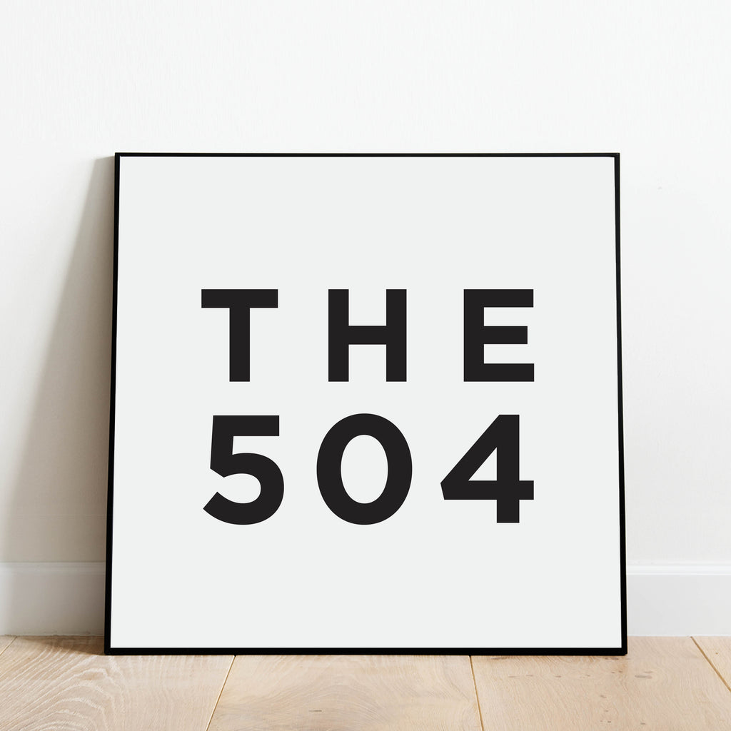 The 504 - New Orleans Area Code Print: Modern Art Prints by Culver and Cambridge