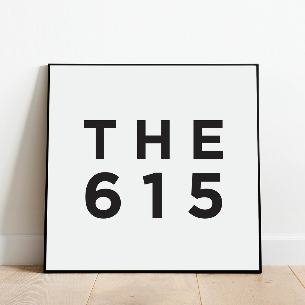 THE 615 - Nashville Area Code Print: Modern Art Prints by Culver and Cambridge