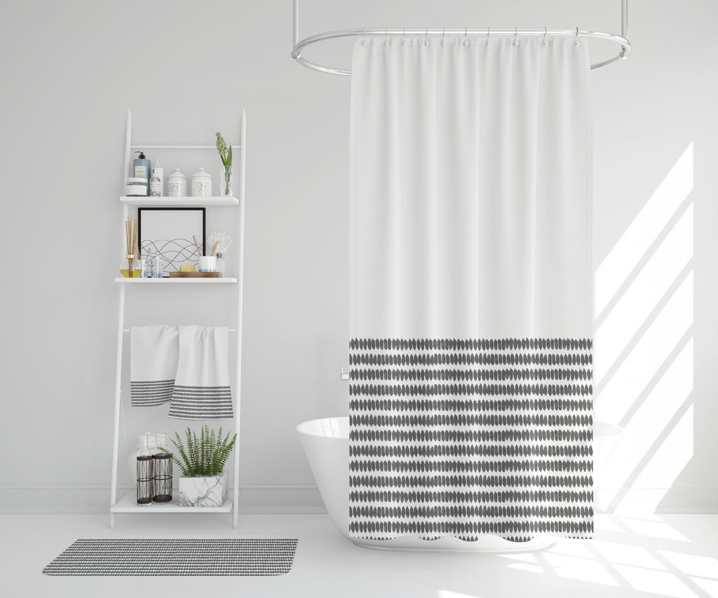 Black Ink Blot Shower Curtain - Culver and Cambridge - Minimalist Home Decor