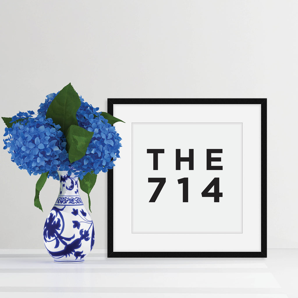 The 714 - Orange County Area Code Print: Modern Art Prints by Culver and Cambridge