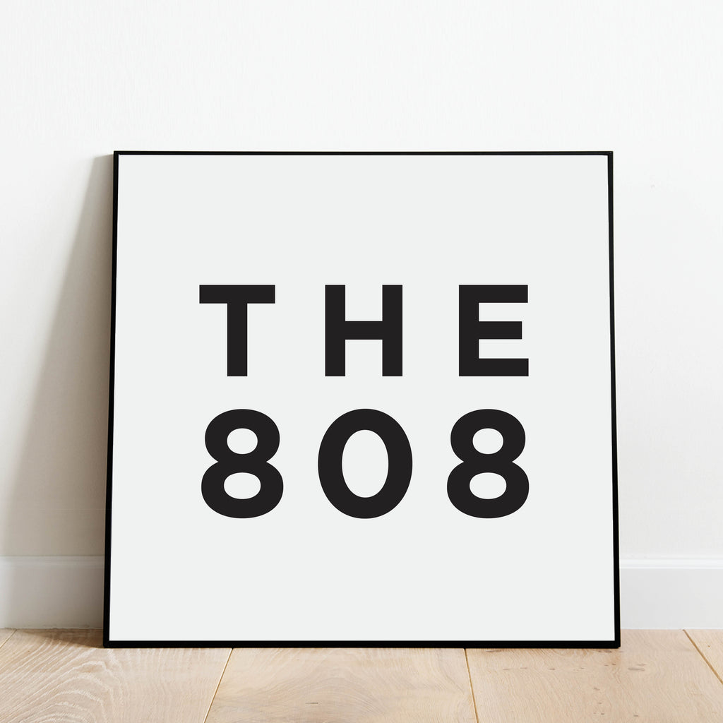 The 808 - Hawaii Area Code Print: Modern Art Prints by Culver and Cambridge