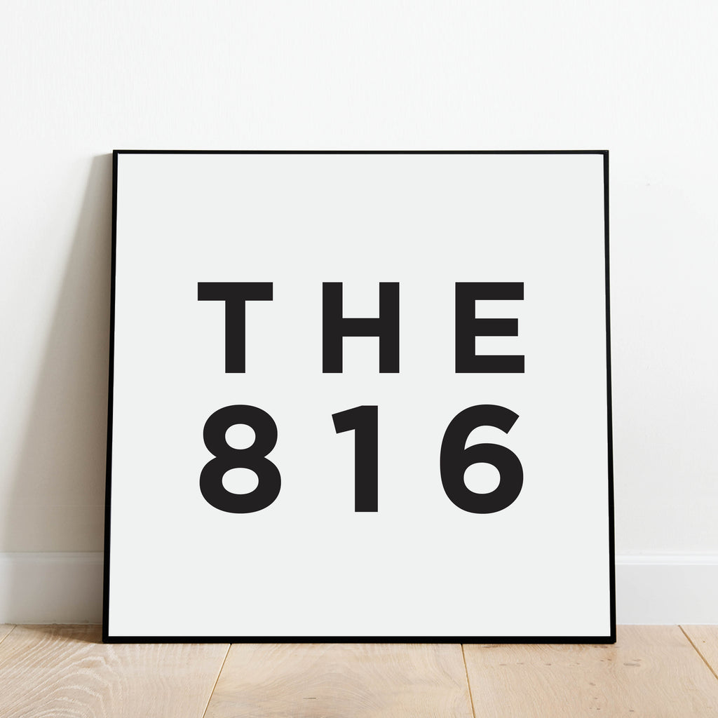 The 816 - Kansas City Area Code Print: Modern Art Prints by Culver and Cambridge