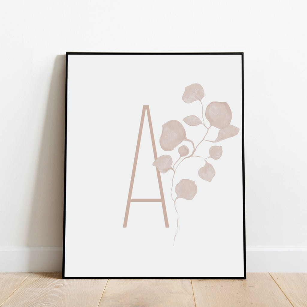 Boho Letter A Print, Modern and Minimalist Wall Art by Culver and Cambridge