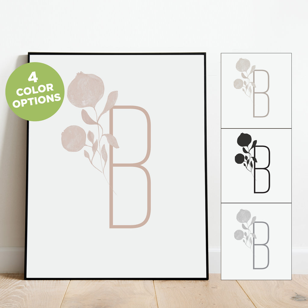 Boho Letter B Print, Modern and Minimalist Wall Art by Culver and Cambridge