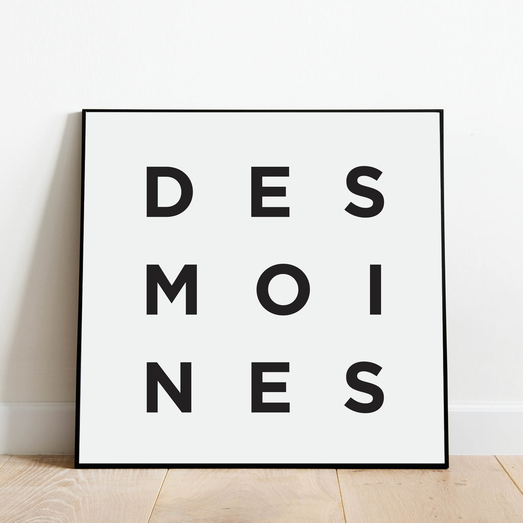 Minimalist Des Moines Print: Modern Art Prints by Culver and Cambridge