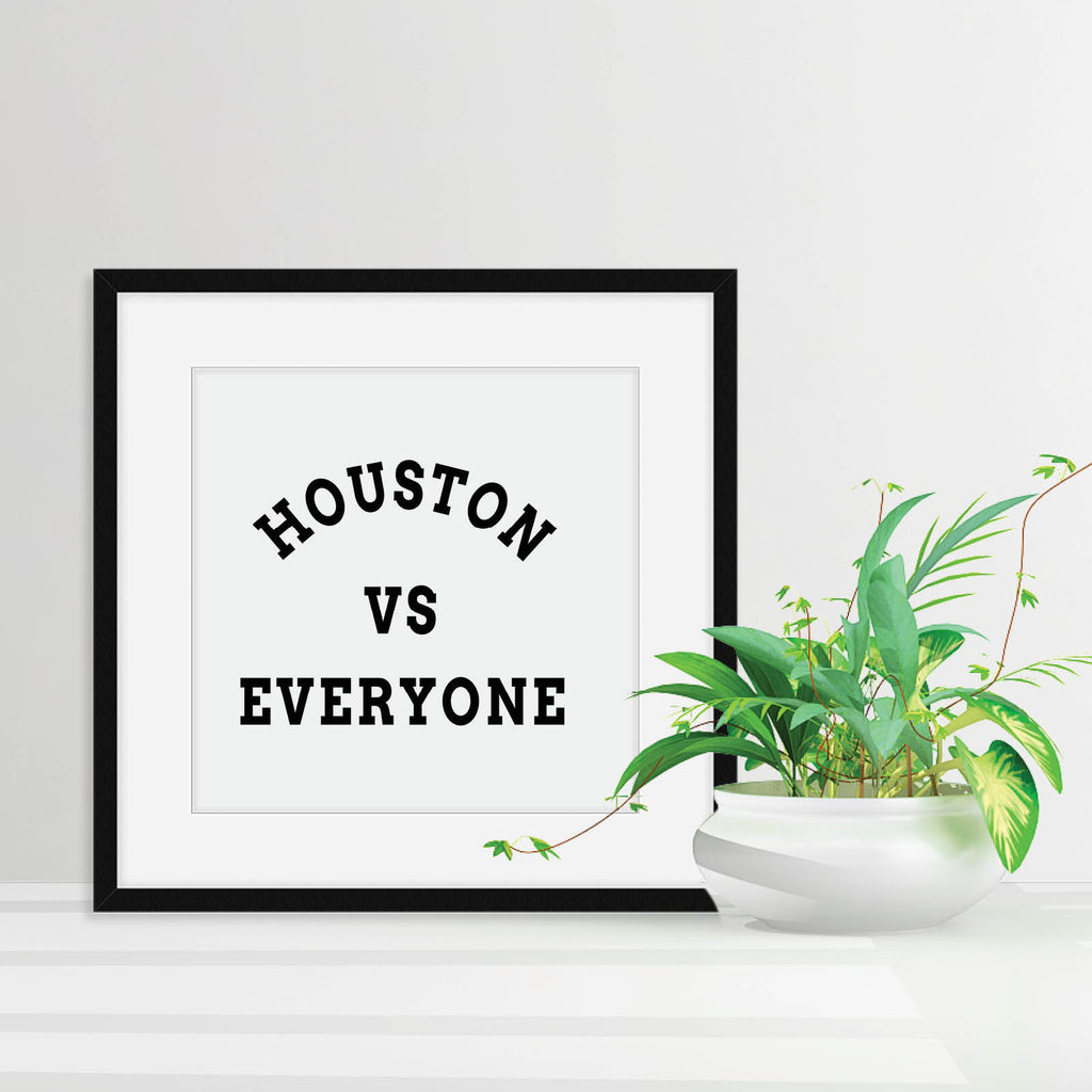 Houston vs Everyone Print, Sports Wall Art by Culver and Cambridge
