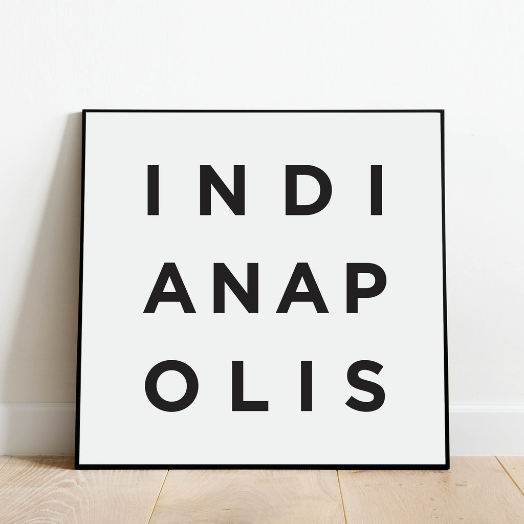 Minimalist Indianapolis Print: Modern Art Prints by Culver and Cambridge