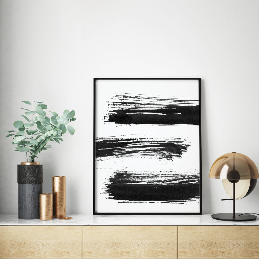 Brushstrokes Abstract Print - Modern Minimalist Home Decor by Culver and Cambridge