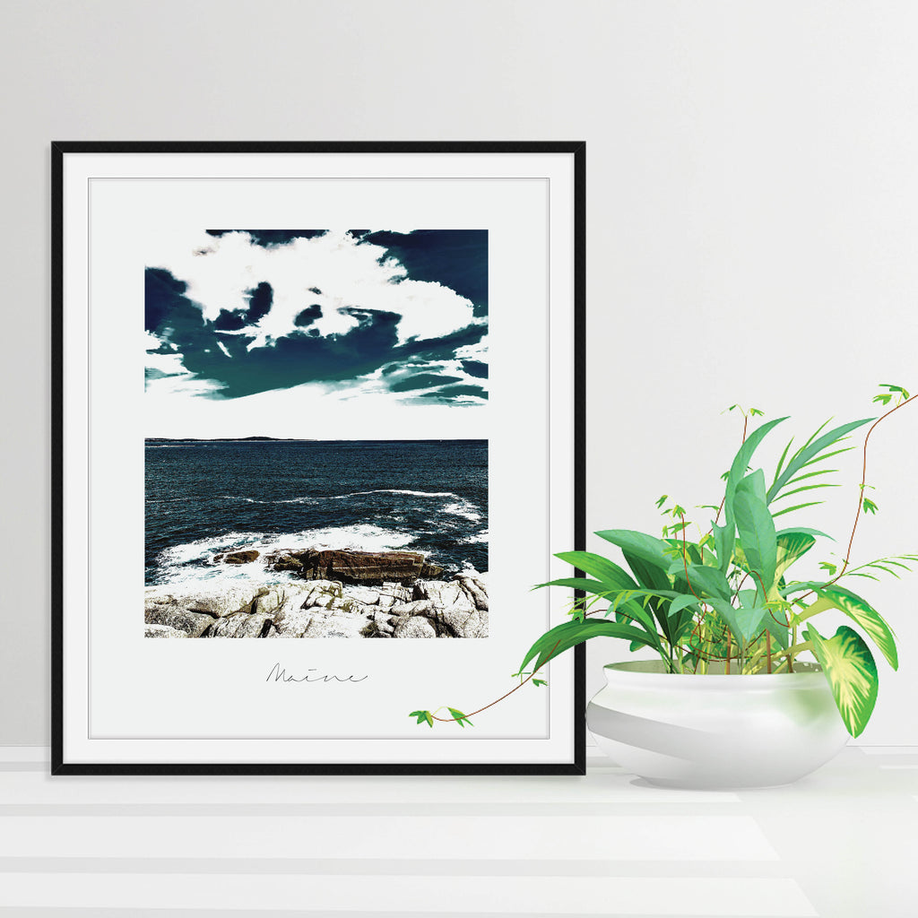 Maine State Nature Print a vintage-style state posterby Culver and Cambridge