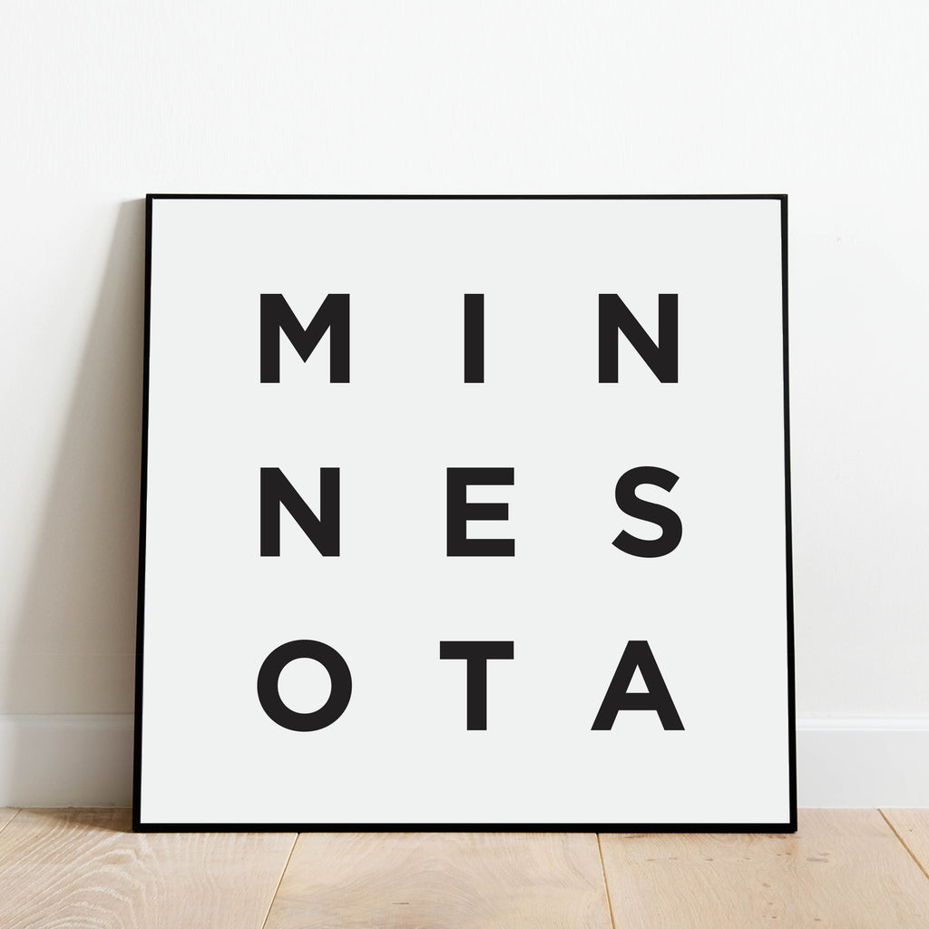 Minimalist Minnesota Print: Modern Art Prints by Culver and Cambridge