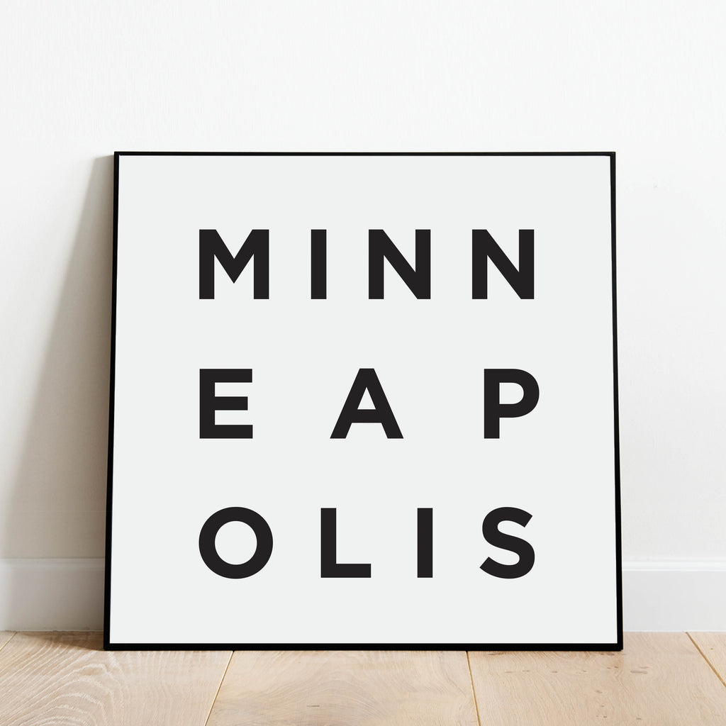 Minimalist Minneapolis Print: Modern Art Prints by Culver and Cambridge