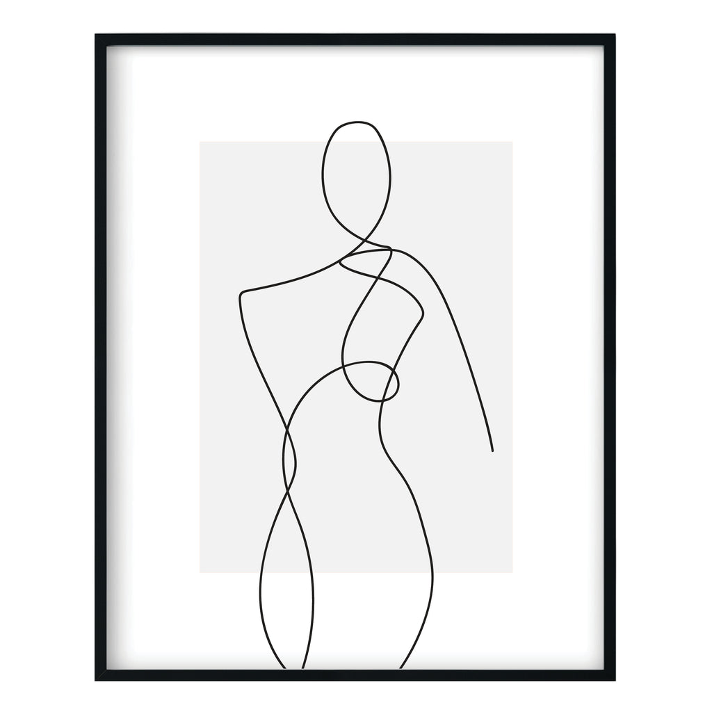 Standing Female Line Drawing Print