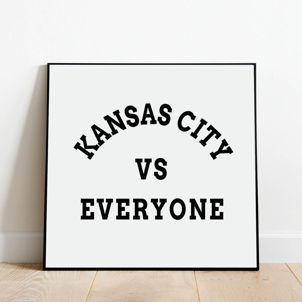 Kansas City vs Everyone Print, Sports Wall Art by Culver and Cambridge