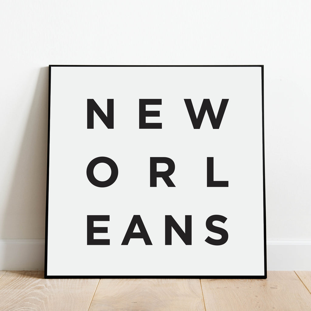 Minimalist New Orleans Print: Modern Art Prints by Culver and Cambridge