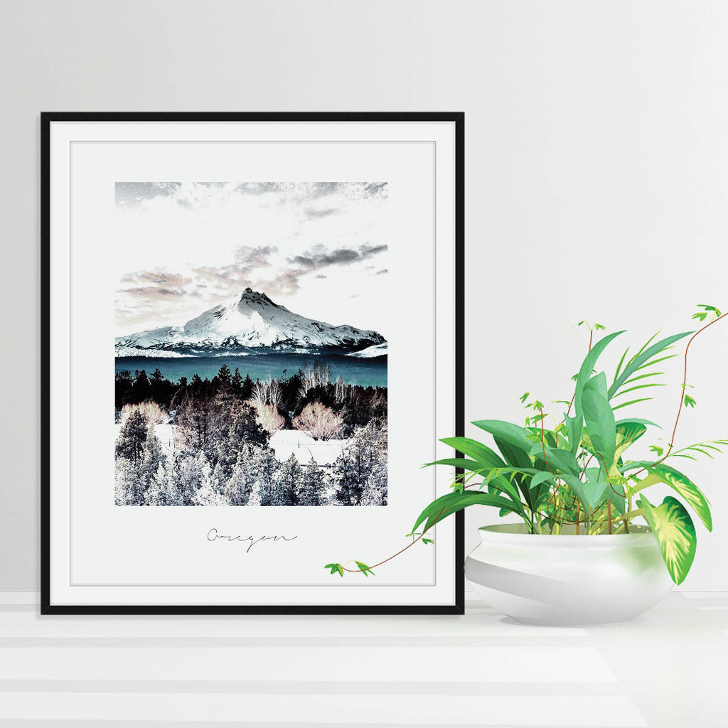 Oregon State Nature Print, vintage-style state poster by Culver and Cambridge